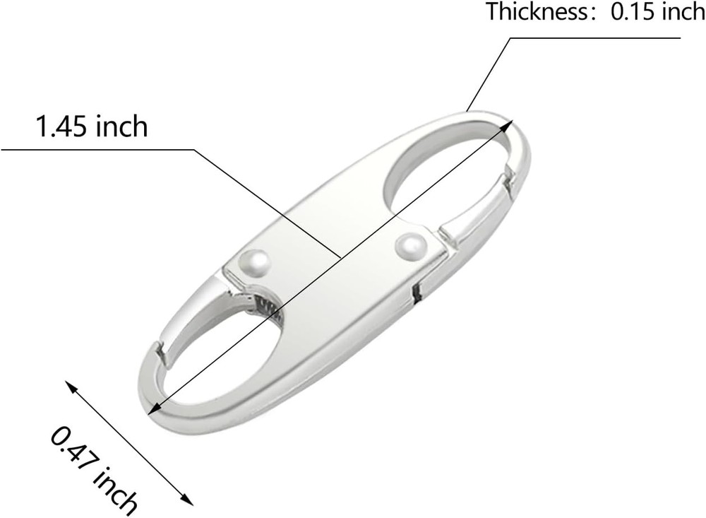 Small Carabiner Clips 4 Pack Mini Zipper Pull Lock Anti-Theft Key Clip White
