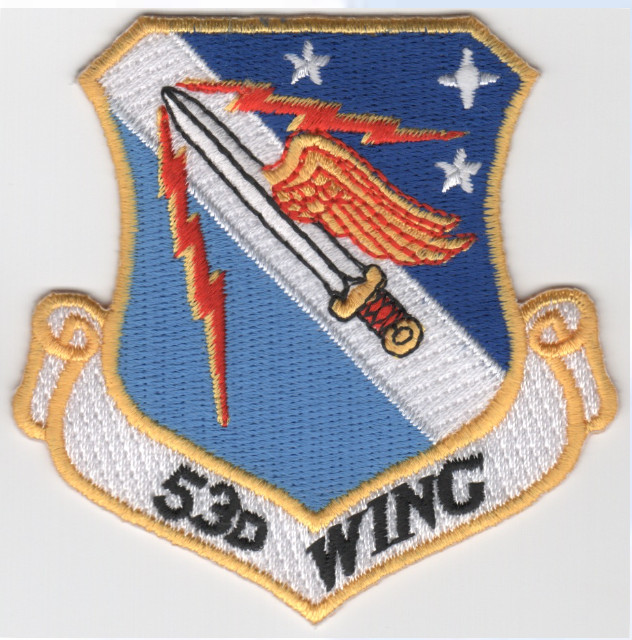 3" AIR FORCE 53RD WING CREST EMBROIDERED PATCH