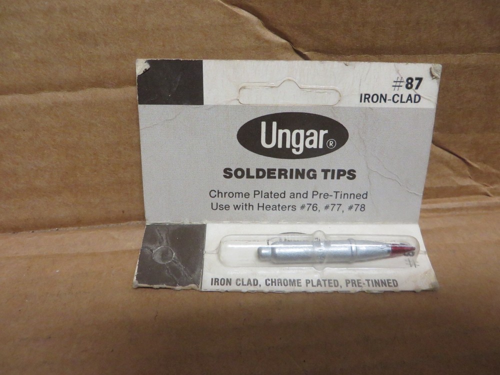 UNGAR # 87 SOLDERING TIP IRON CLAD CHROME PLATED PRE TINNED