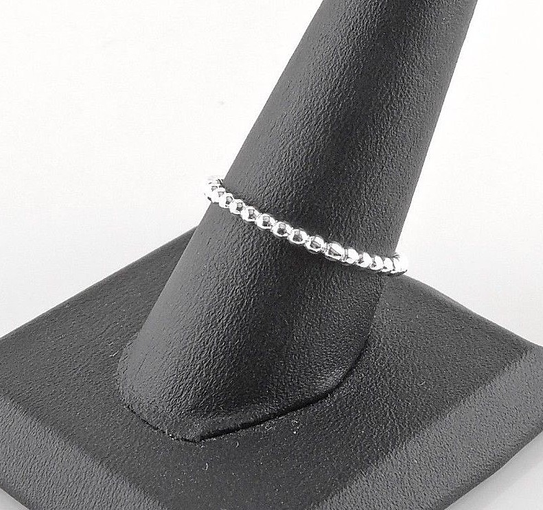 Sterling Silver Textured Stackable Ring - Free Gift Packaging