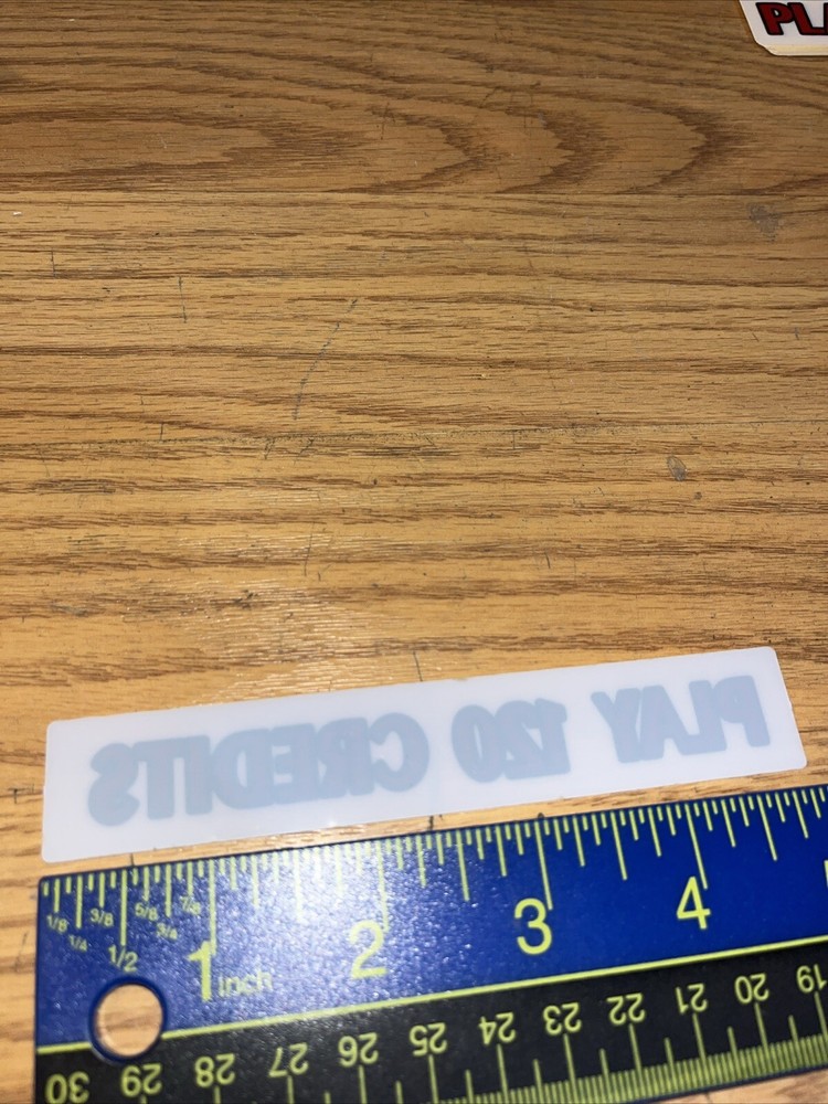 Play 120 Credits Decal Used /BA