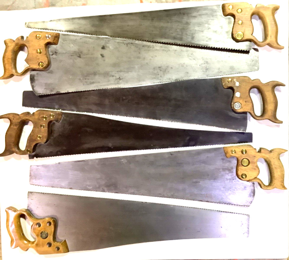 6 woodworking handsaws good condition