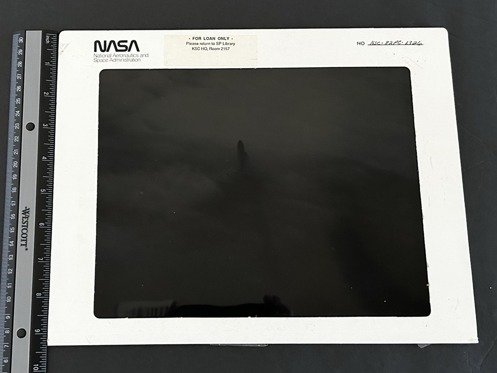 1982 NASA KSC Space Shuttle Orbiter Clouds Fog Crawler Presentation Transparency