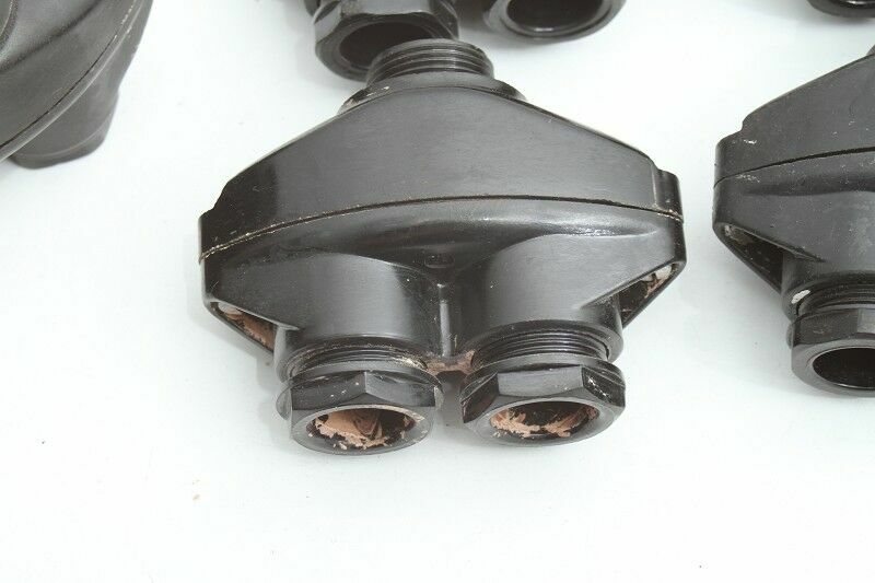 1 x Bakelite Cable Gland Double Entry Twin Cable Entry