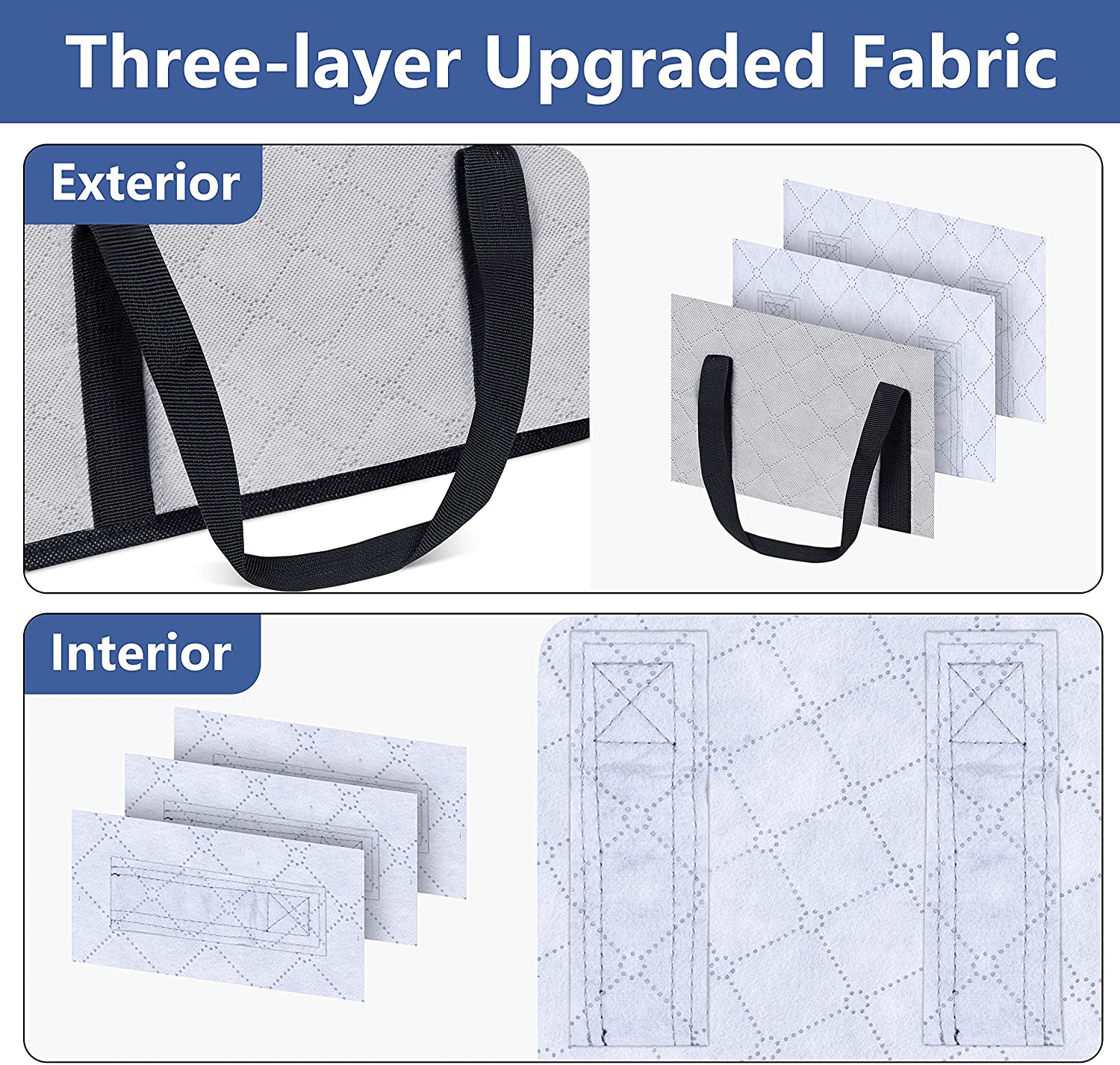 Large Baseball Cap Storage - Holds 40 Caps, Grey Hat Organizer