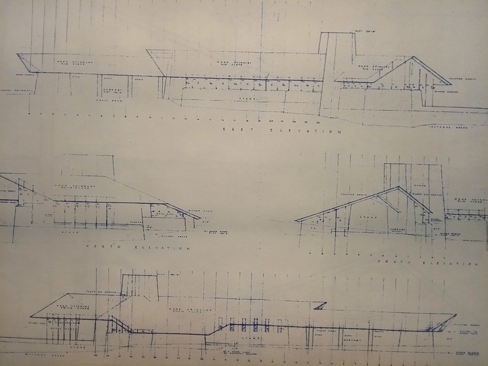 FRANK LLOYD WRIGHT: BLUELINE PLANS FOR HENRY J. NEILS RESIDENCE.