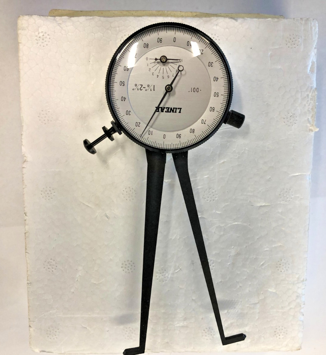 Linear Brand Internal Dial Caliper Gage, 1.125-2.125" Range, 0.001" Graduation