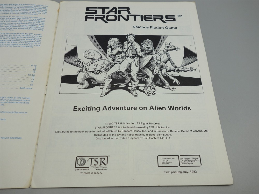 Star Frontiers Roleplaying: Alpha Dawn - Basic Game Rules (TSR)