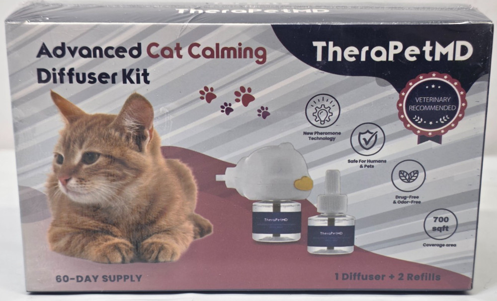 TheraPetMD Advanced Cat Calming Diffuser Kit And 2 Refills ~ 60 Day Supply