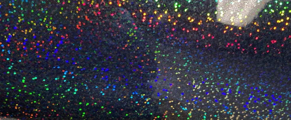 Black Rainbow Sparkle Drum Wrap 3.5"x38" B-Stock
