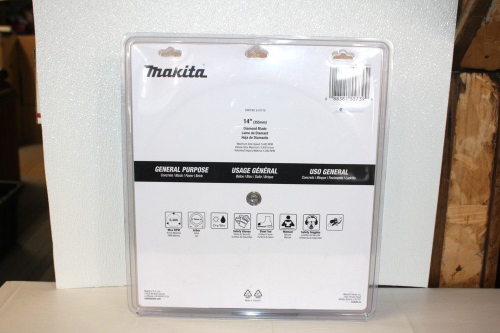 Makita E-01719 14 in. Diamond Blade, Segmented, General Purpose NEW'
