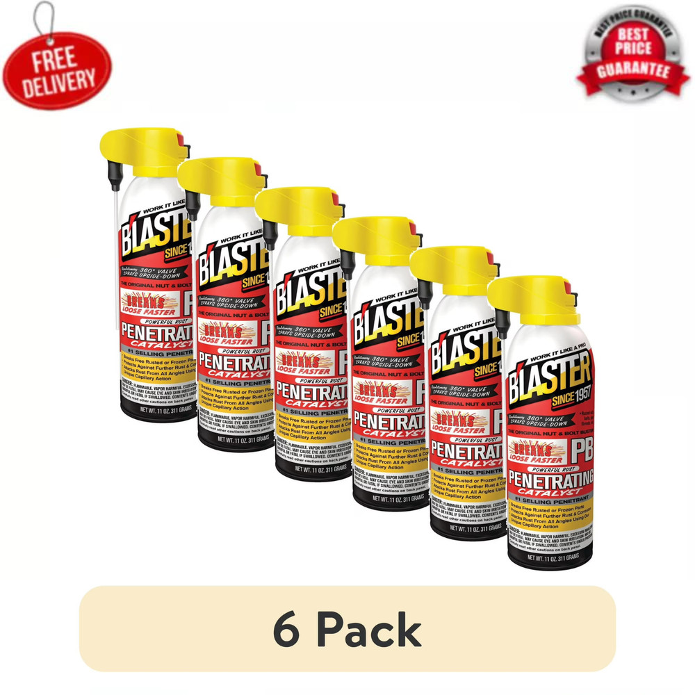 6 pack PB Blaster 16PBDS Penetrant Rust Remover, Machine & Tool Lubricants,11oz