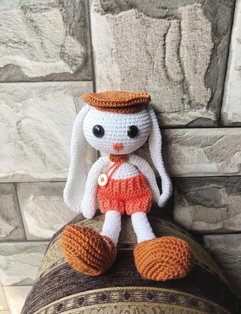 Adorable Handcrafted Crochet Bunny Doll