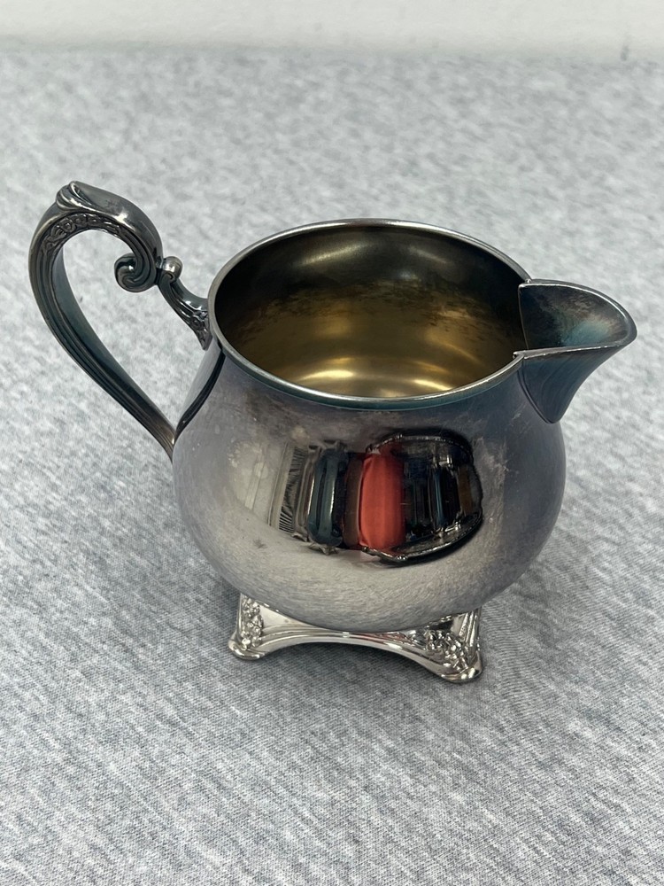 Oneida Silversmiths Silver-Plated 5-Piece Tea Set With Etched Serving Tray