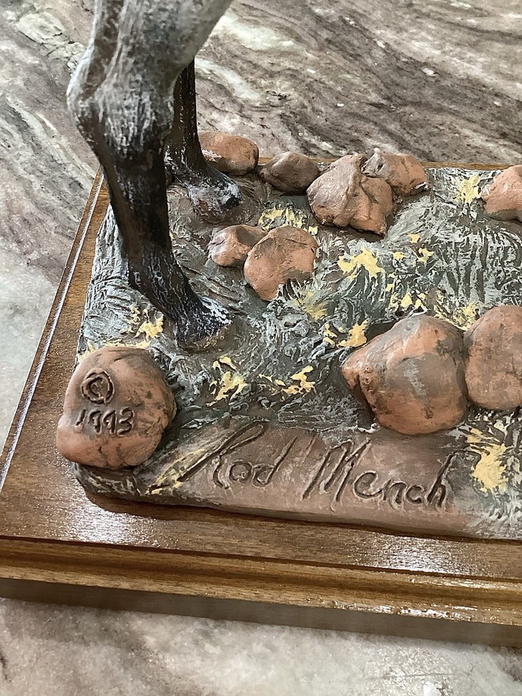 DEFECTIVE DAMAGE Rod Mench Signed Robert E Lee Statue Limited Edition 68 G3D