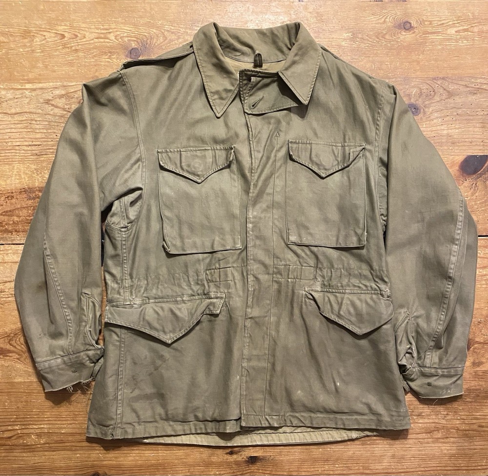 Large Vntg M-1943 WWII Army Issued Field Jacket