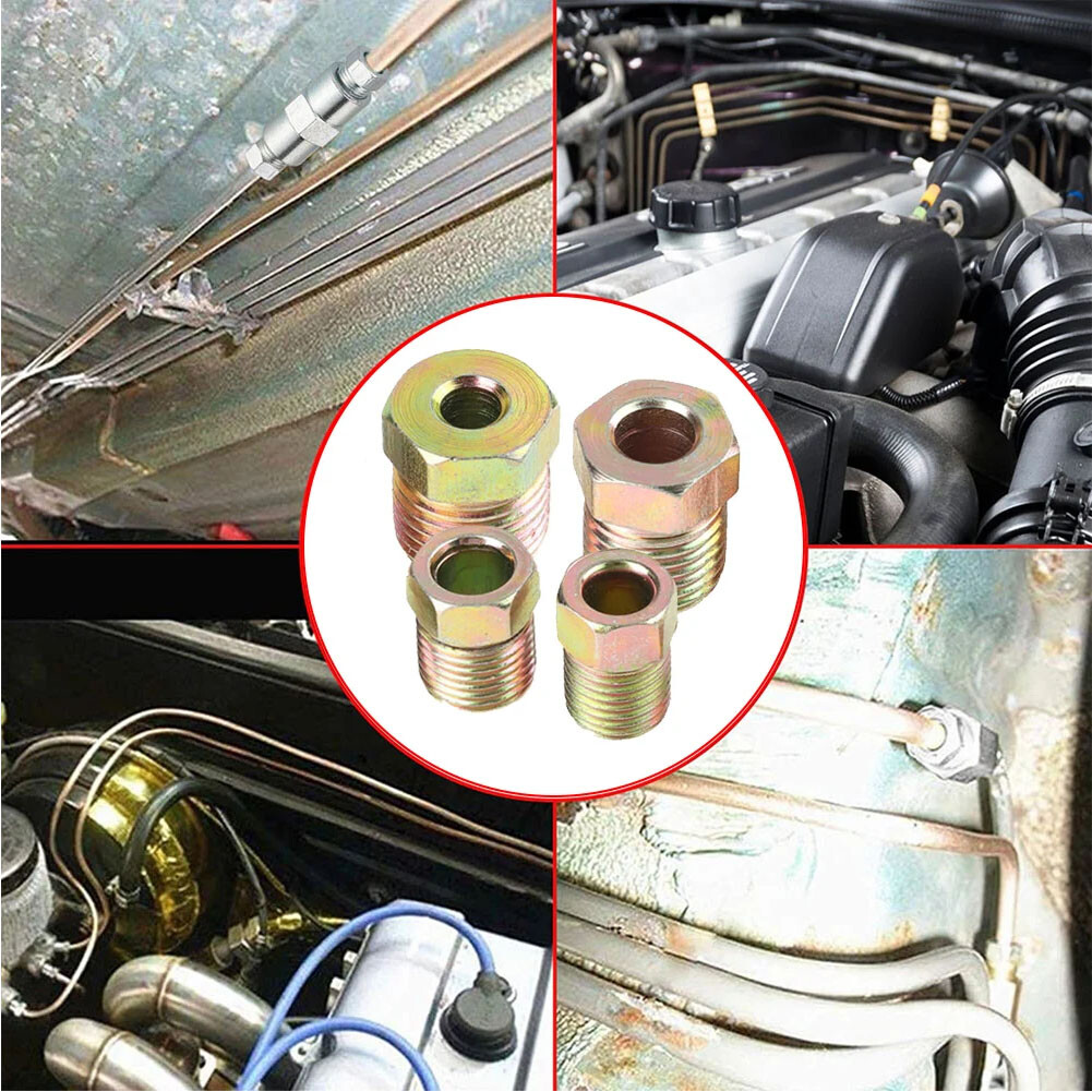 35pcs Brake Line Fitting Nuts Kit For Inverted Flares On 3/16 And 1/4 Tube
