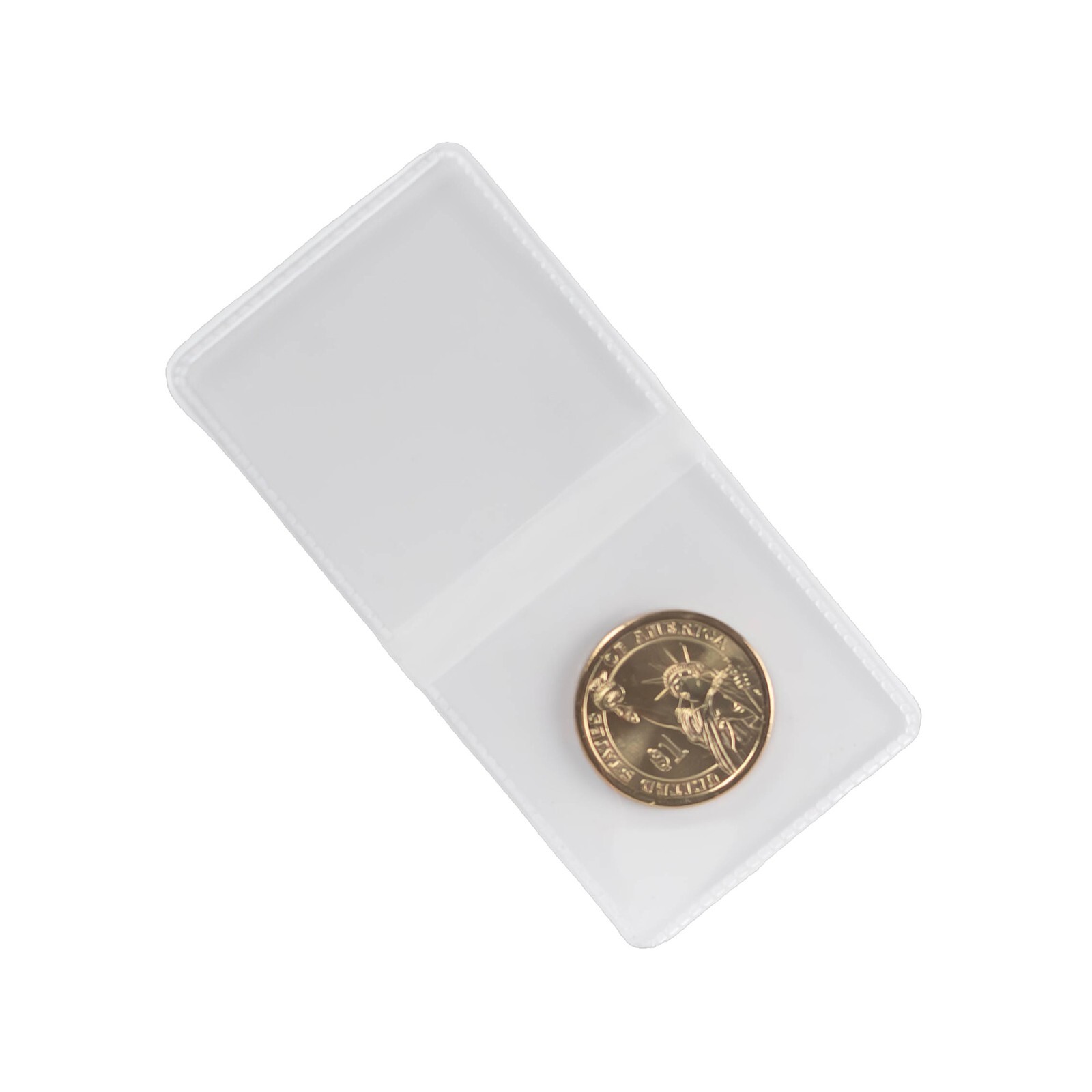 1000 2x2 Double Pocket Vinyl Coin Holder Clear Plastic Flip Safe PVC Free Bulk