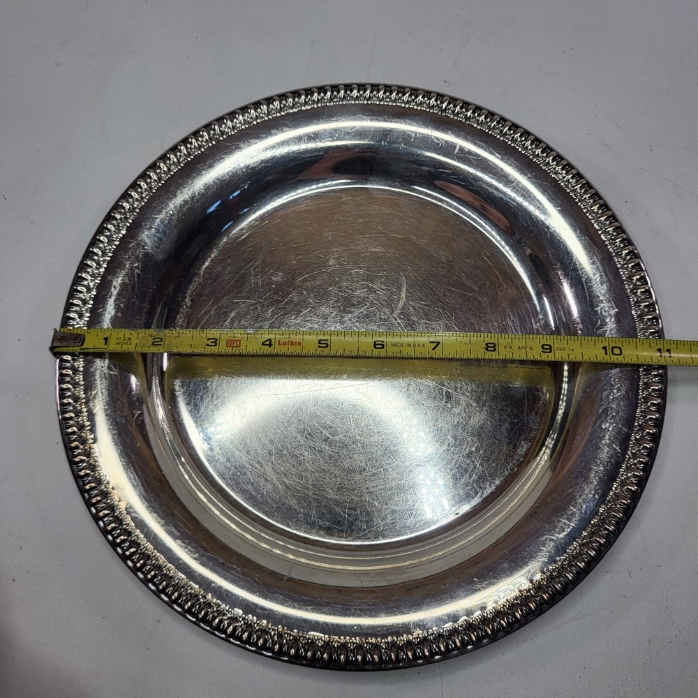 Vintage Wilcox 7075 Silverplate Round Serving Platter 11" International