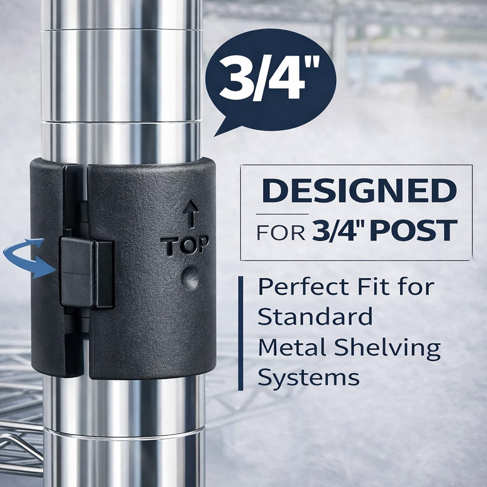 Wire Shelf Clips 3/4 inch, 52 Pcs Wire Shelving Shelf Lock Clips, Wire Shelf ...