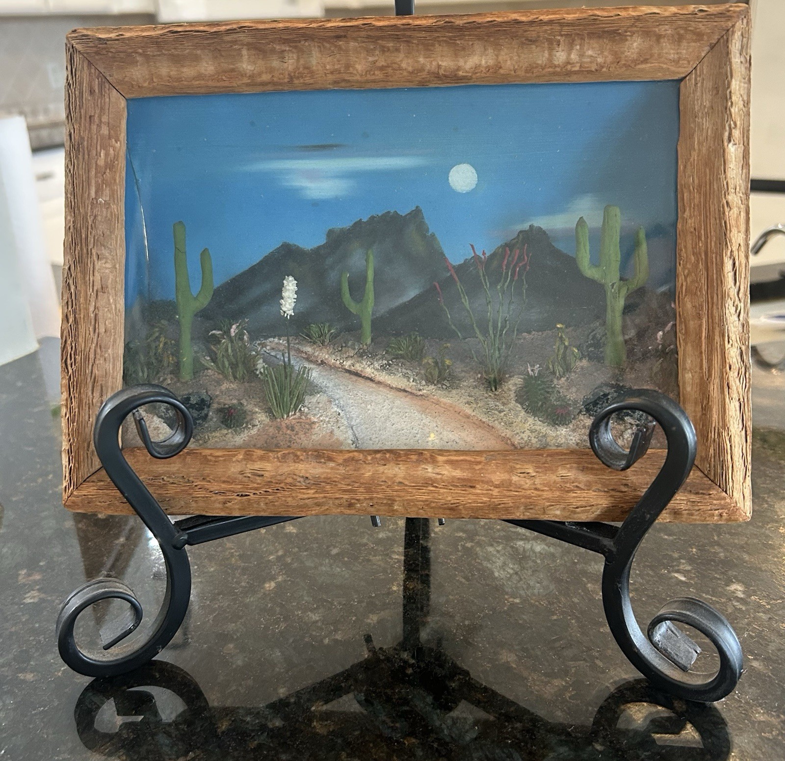 VTG Landscape View Co. Tucson Arizona 3-D Desert Scene Diorama 10” x 7.5”