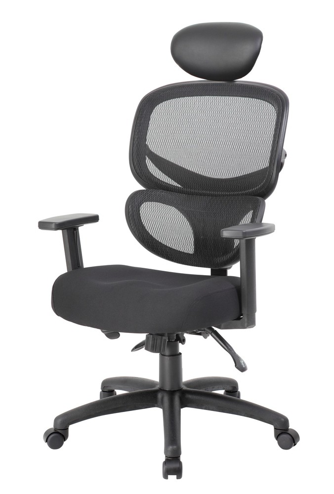 Boss Multi-Function Mesh Task Chair w/Headrest MODEL # B6338-HR