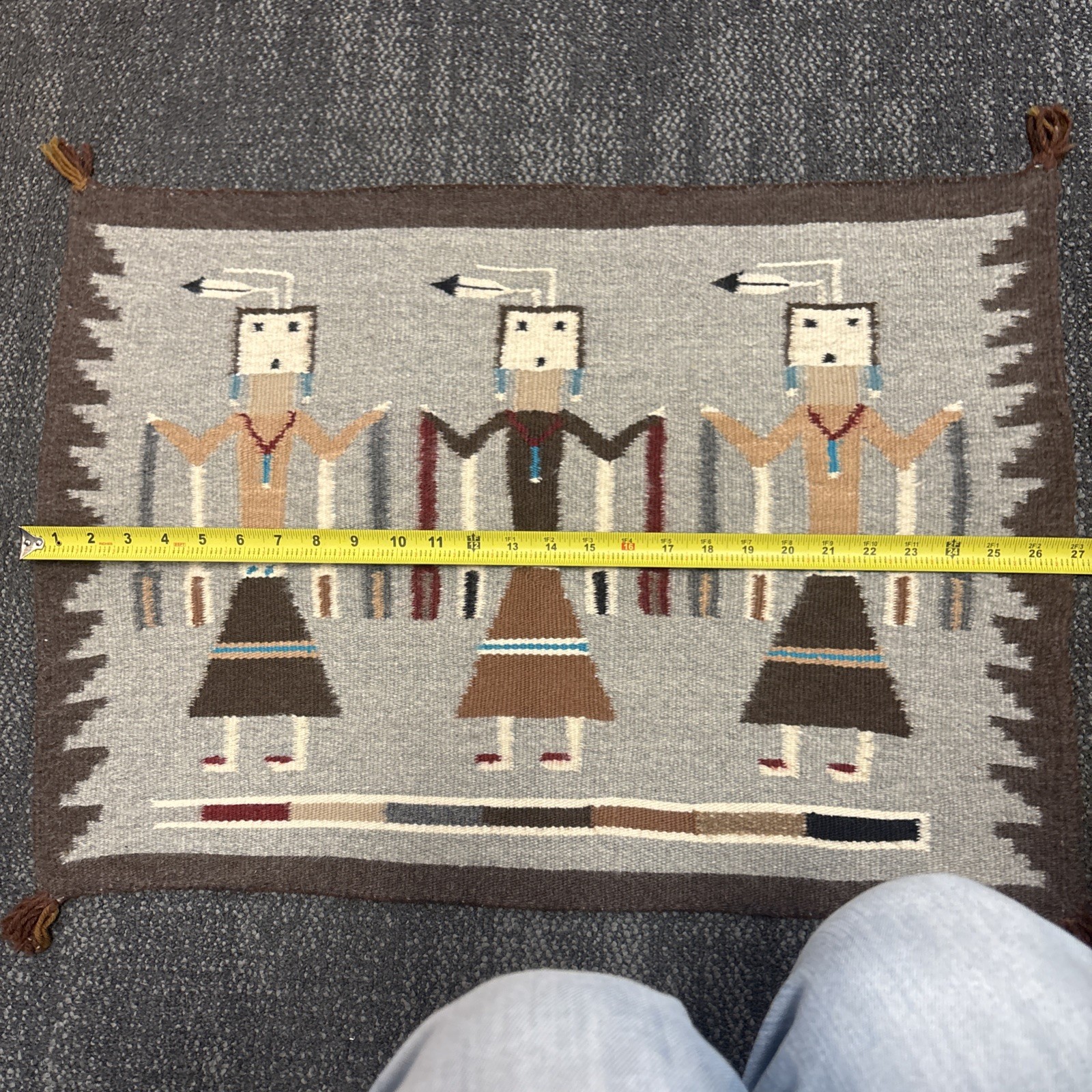 Beautiful Vintage Navajo Rug Native American Indian Home Spun Wool