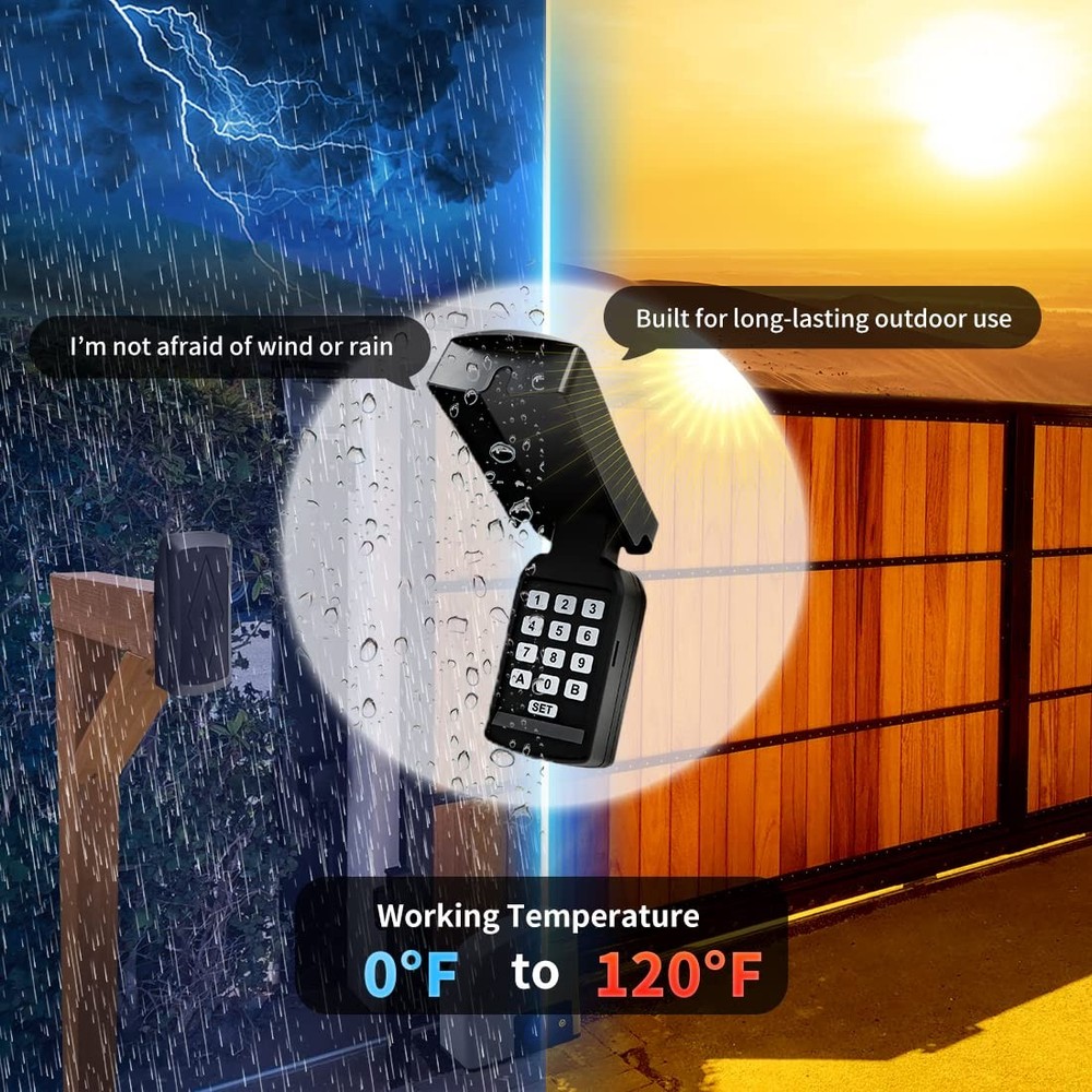 Universal Wireless/Wired Keypad for Gate Opener - Secure Digital Code Entry