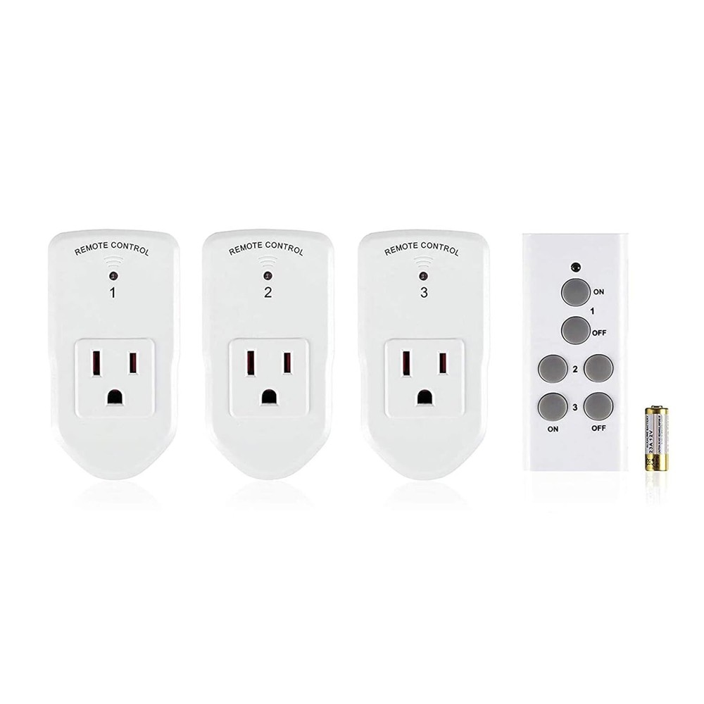 BN-LINK Wireless Remote Control Socket Electrical Outlet Switch Automation White