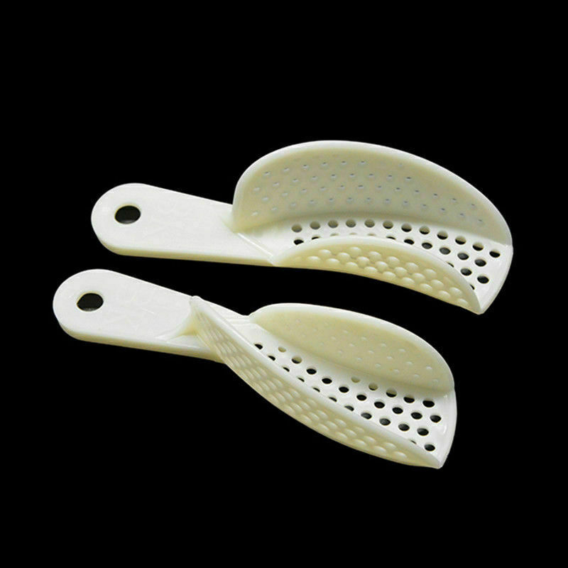 Dental Plastic Impression Trays Disposable Without Mesh Holder Upper Lower 1pair