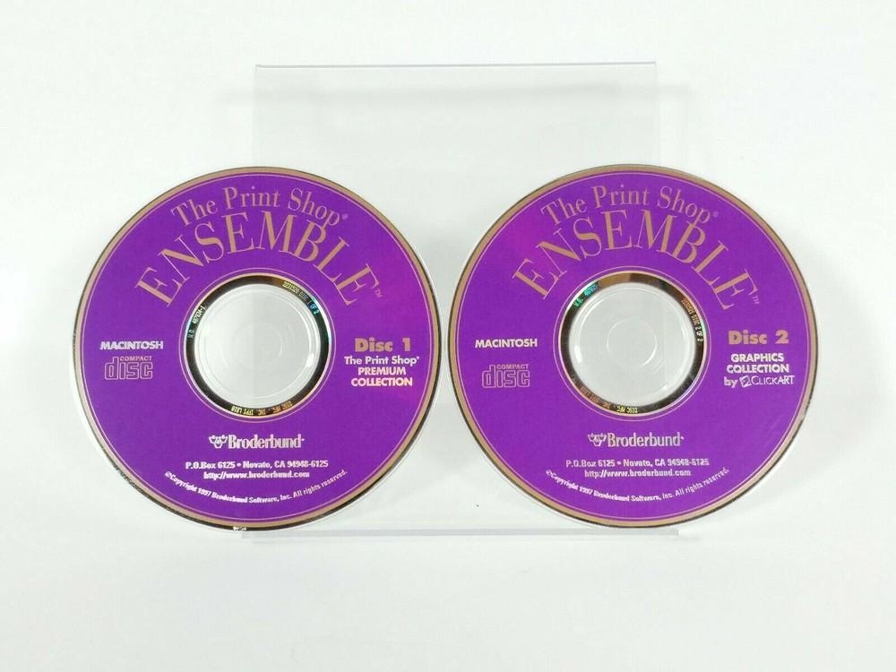 The Print Shop Ensemble Graphics Collection 2 Discs 1997