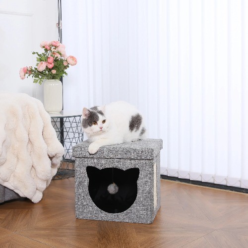 Vibrant Life Cat Cube Condo, GRAY