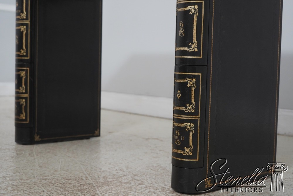 LF72134: MAITLAND SMITH Leather Wrapped 7 Drawer Console Sofa Table