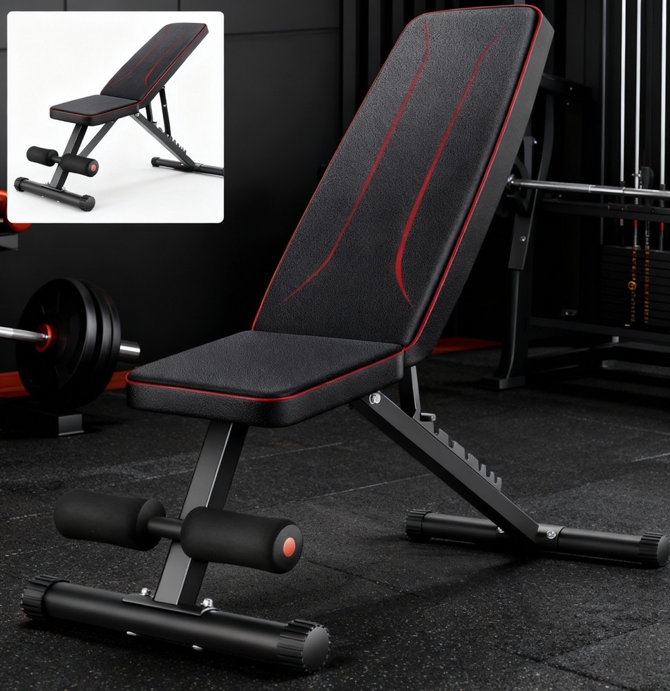 660LBS Weight Bench Fast Foldable Workout Bench Press w/8 Adjustable Backrests