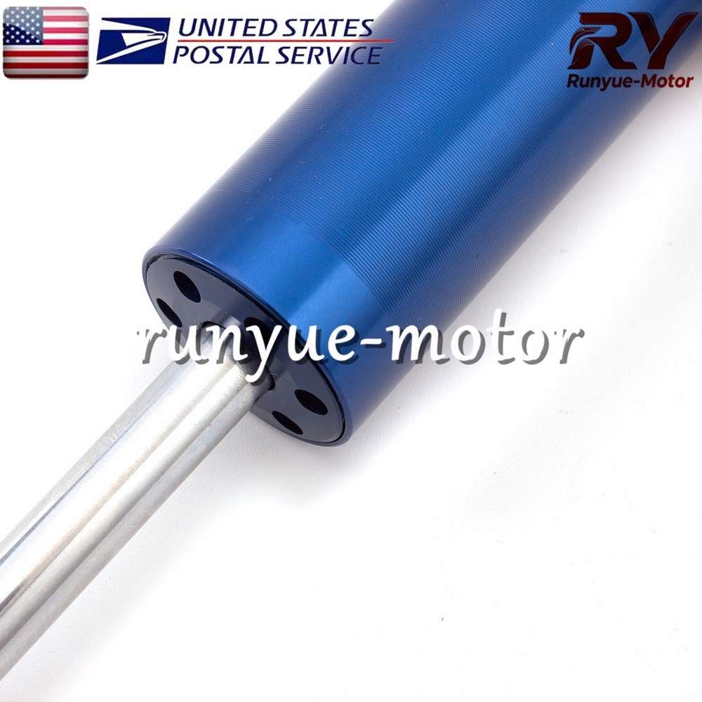 Blue 255mm Adjust Steering Damper Stabilizer Linear Control Universal Aluminum