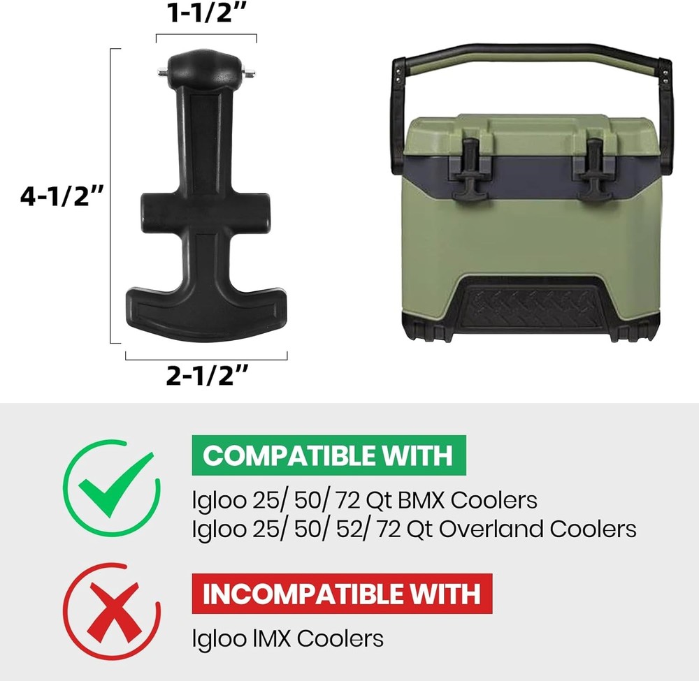 Upgraded Cooler Latches & Drain Plug Kit - Durable Rubber, Compatible with...