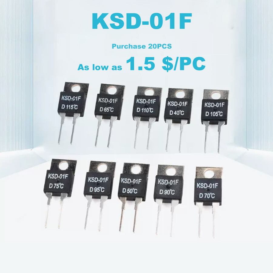 KSD-01F 70℃ Normally Closed Sensor Thermal Switch Temperature Control Switch