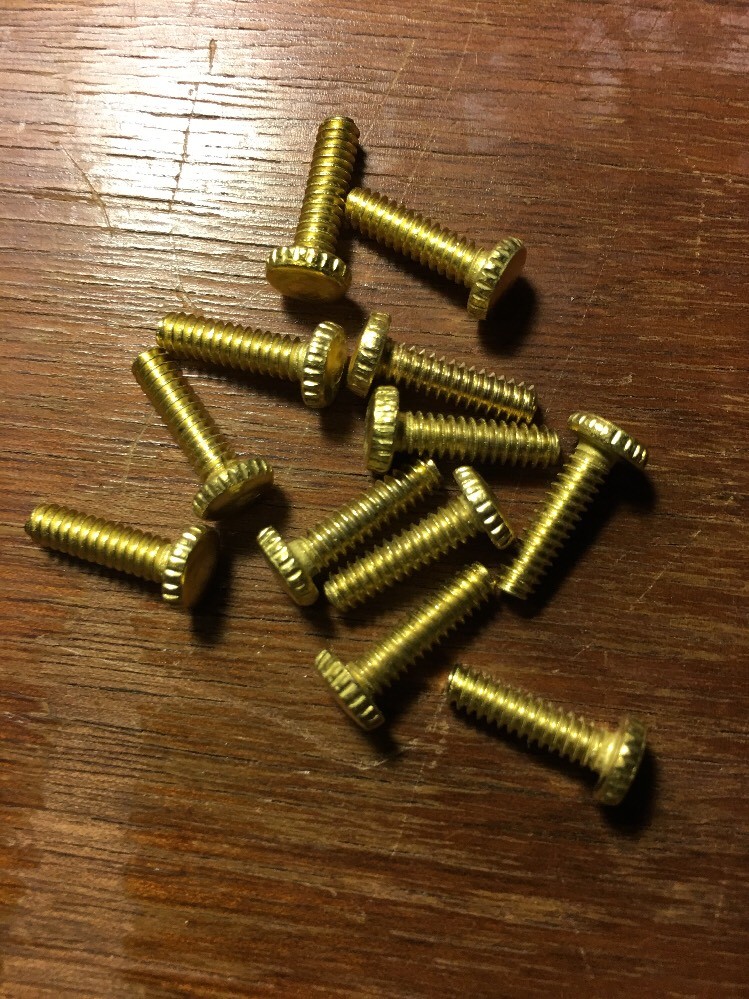 6/32 Brass Plated Thumb Screw For LIghting Holders Lamp Repair 12 Pcs