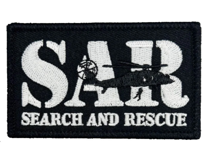 RARE SEARCH AND RESCUE EMBROIDERED IRON-ON PATCH...