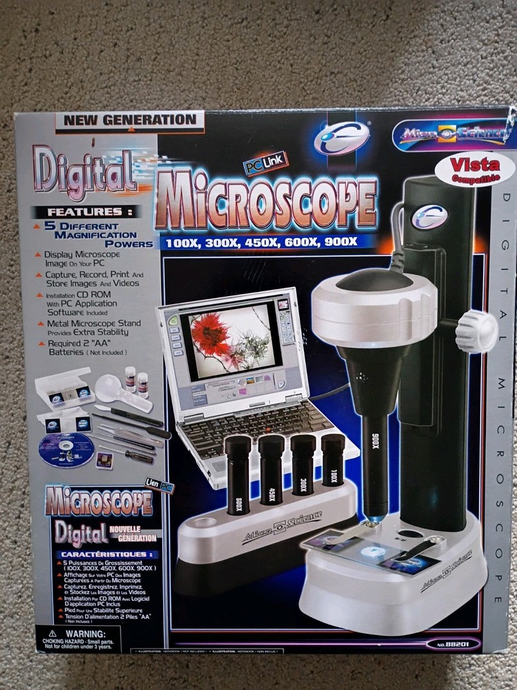 Micro Science New Generation PC Link Microscope #88201 New In Box Digital Fun