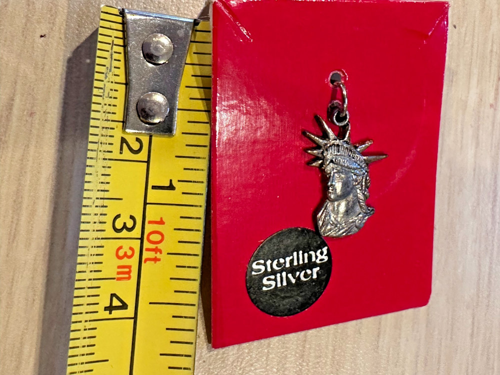 sterling silver lady liberty charm