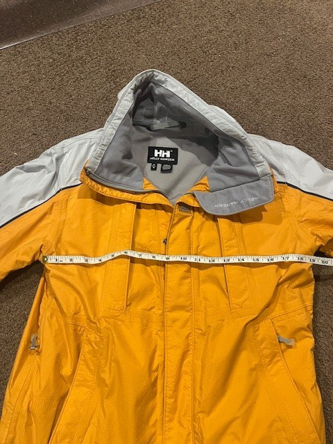 Helly Hansen Helly Tech 10 Jacket Mens Medium Yellow Gray Ski Snow Shell Coat