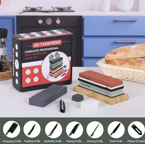 SD.TIANPENG Complete Professional Knife Sharpening Stone Set