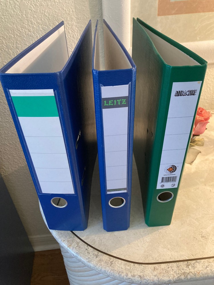 Leitz Binder Lever Arch File, White, Plastic, A4, 80mm Spine,