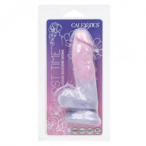 First Time Liquid Silicone Dildo with Balls