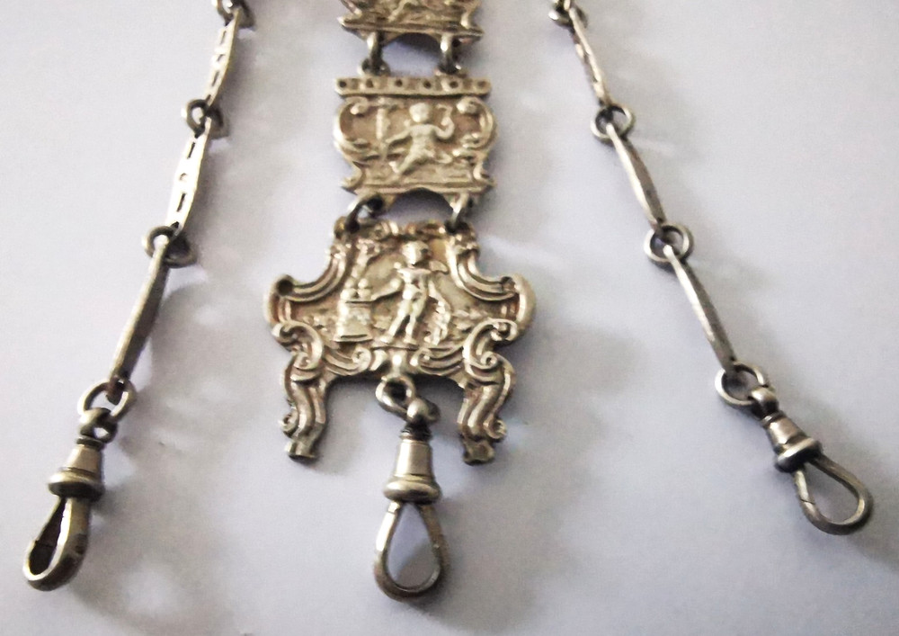 Victorian Solid Silver Chatelaine - Birm. 1890.