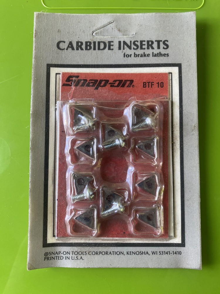 RARE VINTAGE SNAP ON TOOLS # BTA 10 CARBIDE INSERTS