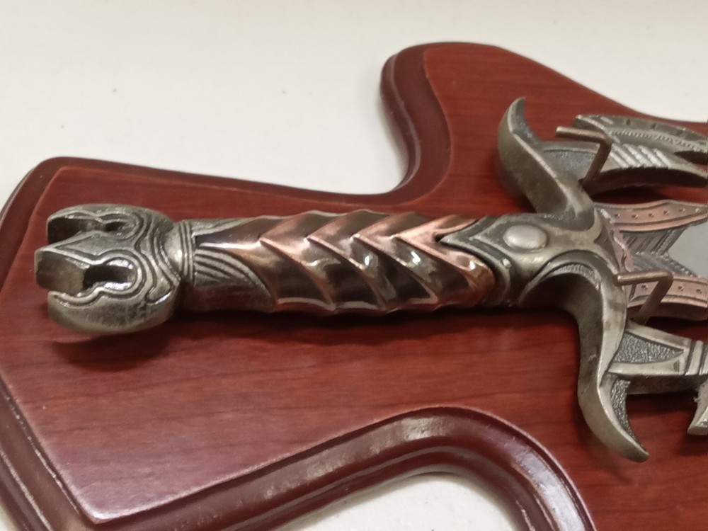Decorative Short Sword With Wall Plaque Mount