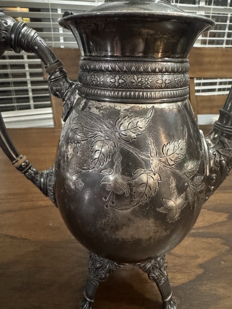 Antique Meriden Britannia Teapot Silver Plated Pattern 1925