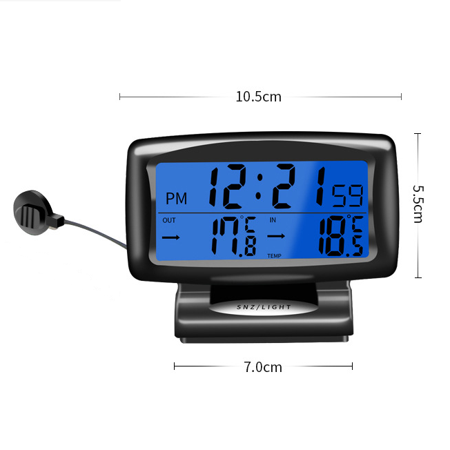 Car Electronics Internal and External Temperature Electronic Clock Thermometer
